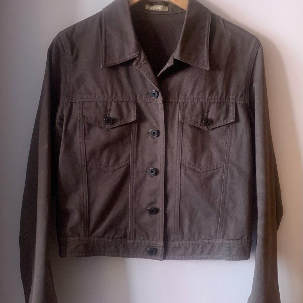 VINTAGE KATHERINE HAMNETT Jeans-Style Jacket Brownish Grey Cotton WOmens Size M